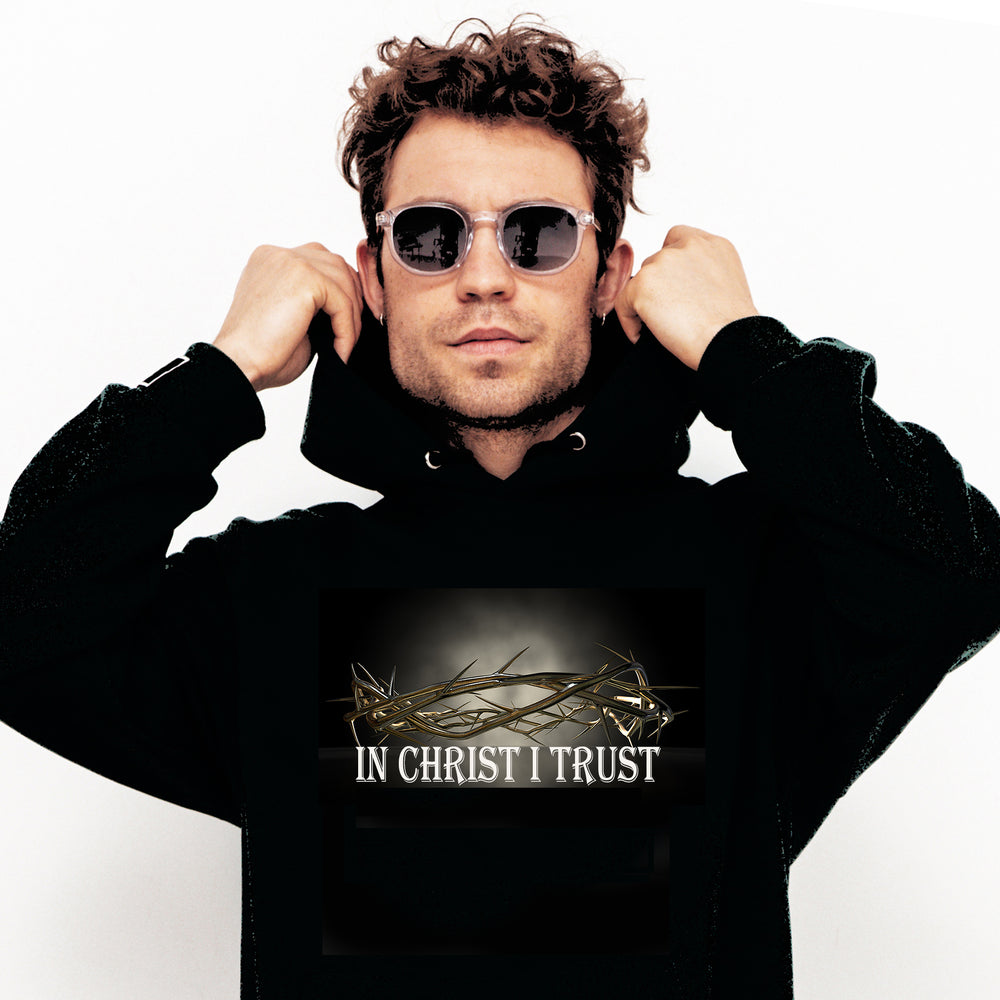 "IN CHRIST I TRUST" LONG SLEEVE HOODIE