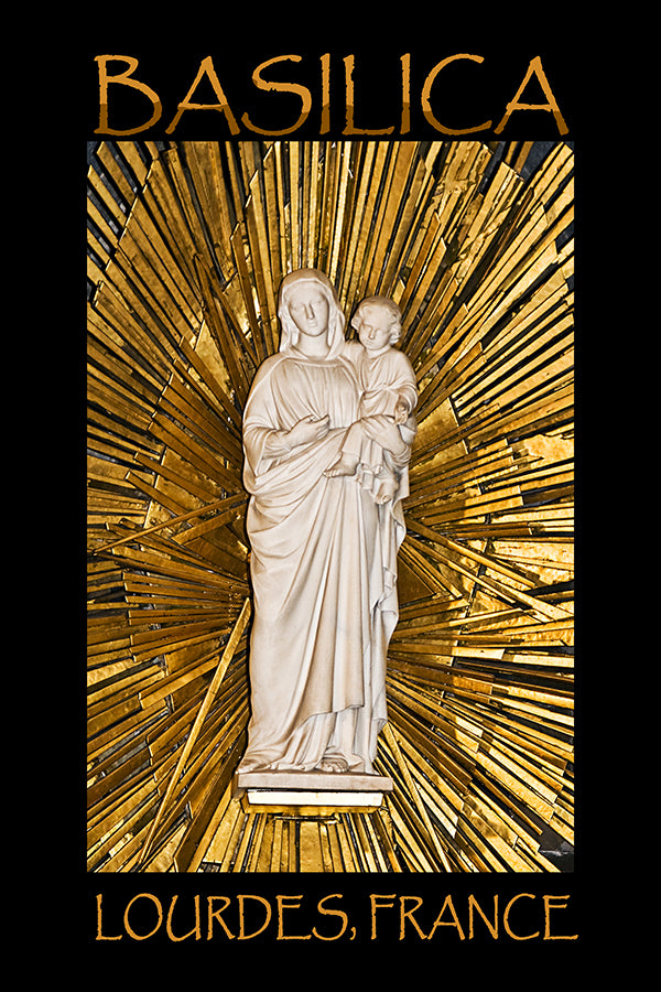 MARY AT BASILICA IN LOURDES FRANCE