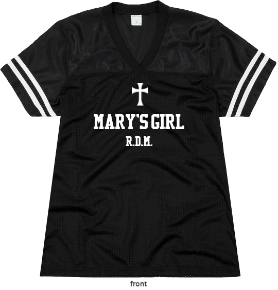 WOMEN'S MARY'S GIRL RELAXED FIT MESH FOOTBALL JERSEY