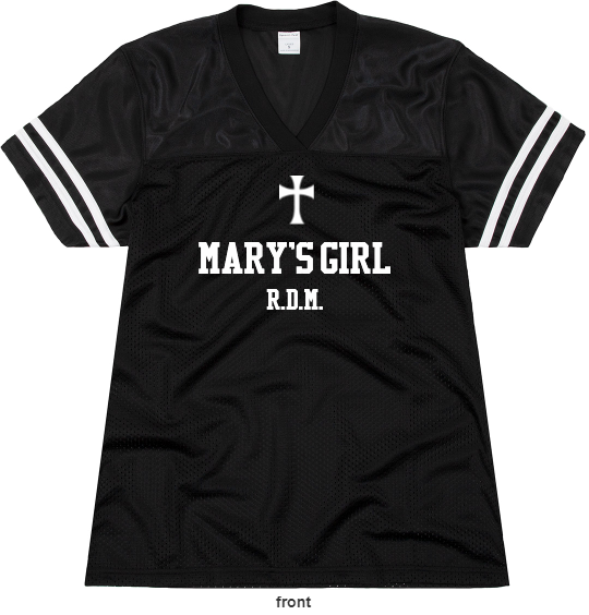 WOMEN'S MARY'S GIRL RELAXED FIT MESH FOOTBALL JERSEY - Ragazza Di Maria (Mary's Girl)