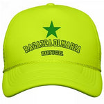 THE ULTIMATE RAGAZZA DI MARIA/MARY'S GIRL DAZZLING CAP IN NEON GREEN WITH STAR