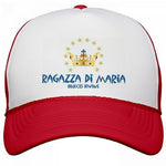 RAGAZZA DI MARIA LOGO HAT IN RED AND WHITE